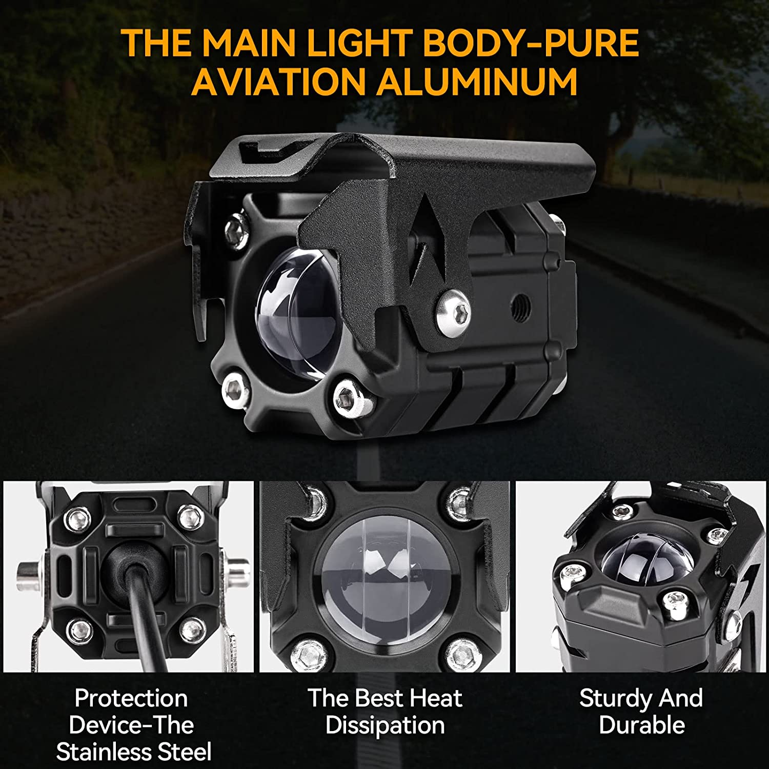 Long Life YAYE Motorcycle Led Driving Fog Lights 60W Amber And White Projector Lights