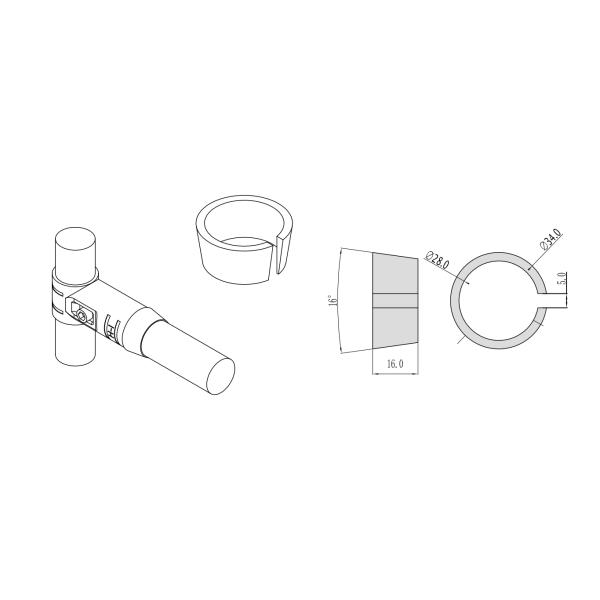 DY-33 guide buckle for lean pipe tubes