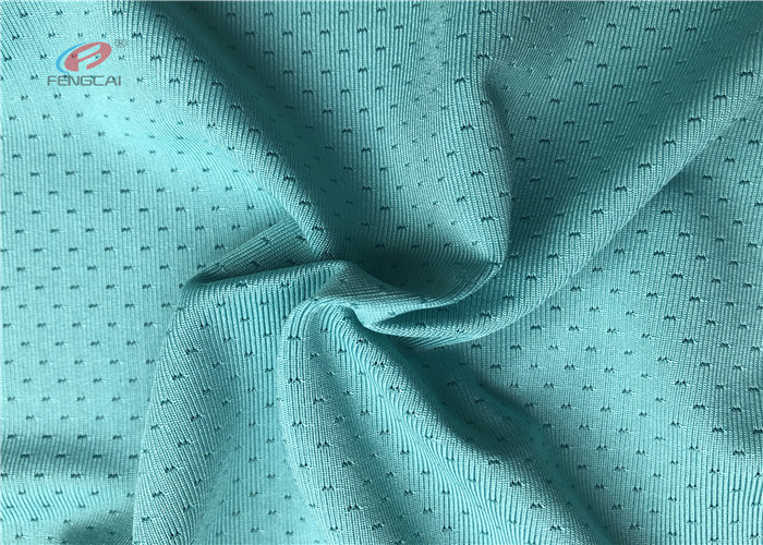 Blue High Strength Warp Knitted Fabric Polyester Spandex Butterfly Mesh Fabric