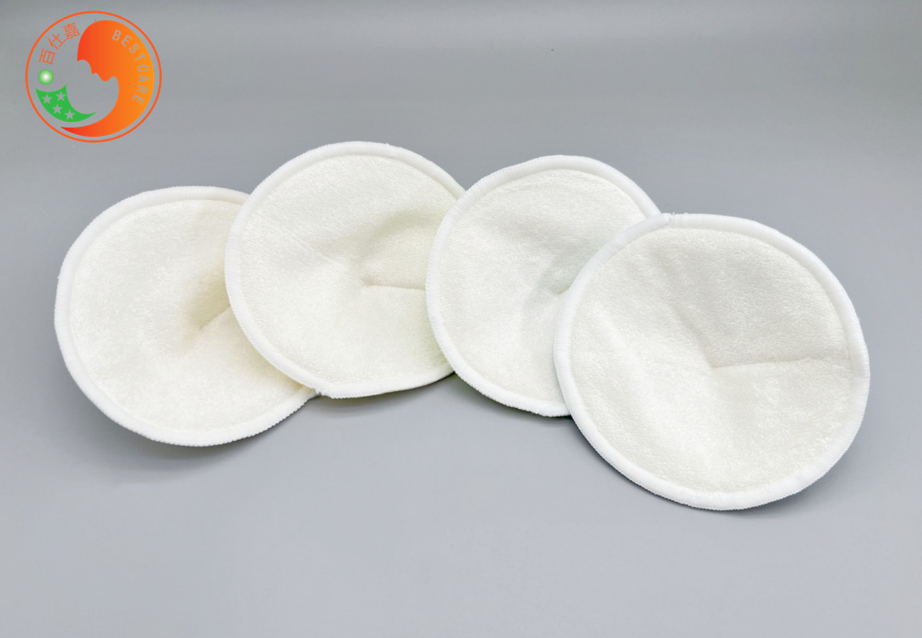 Waterproof Washable Breast Pads Remove Odor Anti Bacterial OEM Breast Pads Cotton