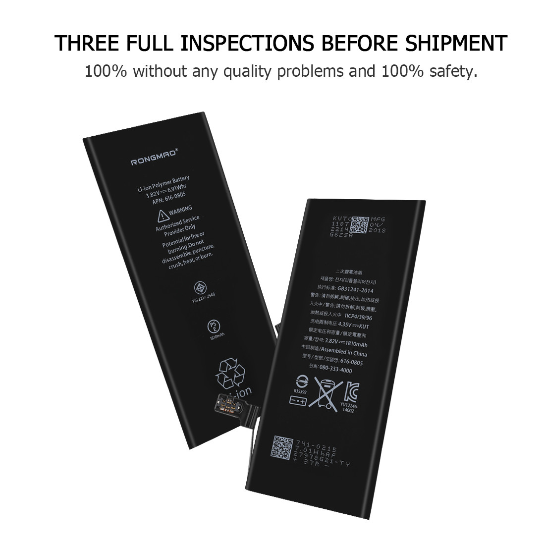 Durable Iphone Internal Battery 1810mAh Lithium Ion Phone Battery