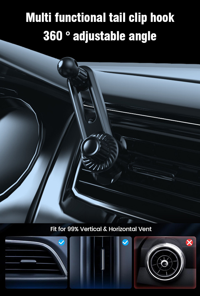 QI2 Ultra-Thin Design Magnetic Car Mount Wireless RGB Light 360-Degree Rotation Fast Charging Sound Pickup Function