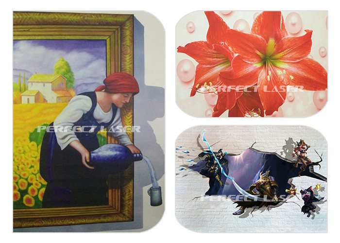 3D Large Format Wall Decal Printer Vertical Glass Wall Painting Machine
