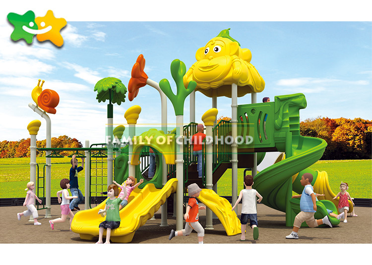 UV Resistance Plastic Garden Slide Commercial Playground Equipment Fantastic Aluminum Connector Parts Anti Skid