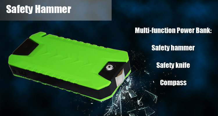 Slim Portable Battery Power Pack Jump Starter For Vehicles Car 20400mAh