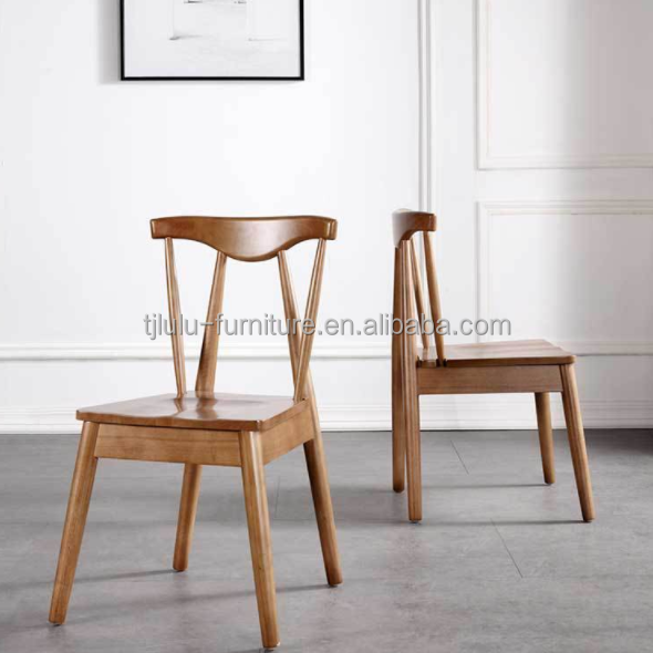 Modern Black Walnut Wood Nordic Dining Chair for Luxurious Europe Restaurant Hotel Living Room Furniture in Design Style