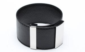 Quality Leather Bracelet, Stainless Steel Clasp for sale