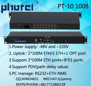 Quality TDMOIP,1E1 4E1 8E1 over Ethernet protocol converter support PC manage  2*ETH for sale
