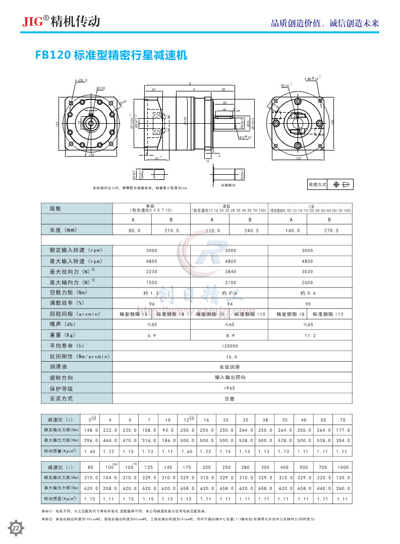 Precision Planetary Reducer 60 Flange Servo Motor Gear Reducer FE Series