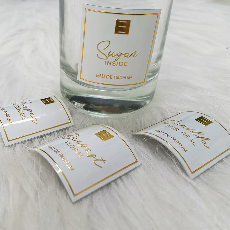 Custom Embossed Metal Adhesive Perfume Package Label for Candle Jars and ISO9001 2008 OEM Service