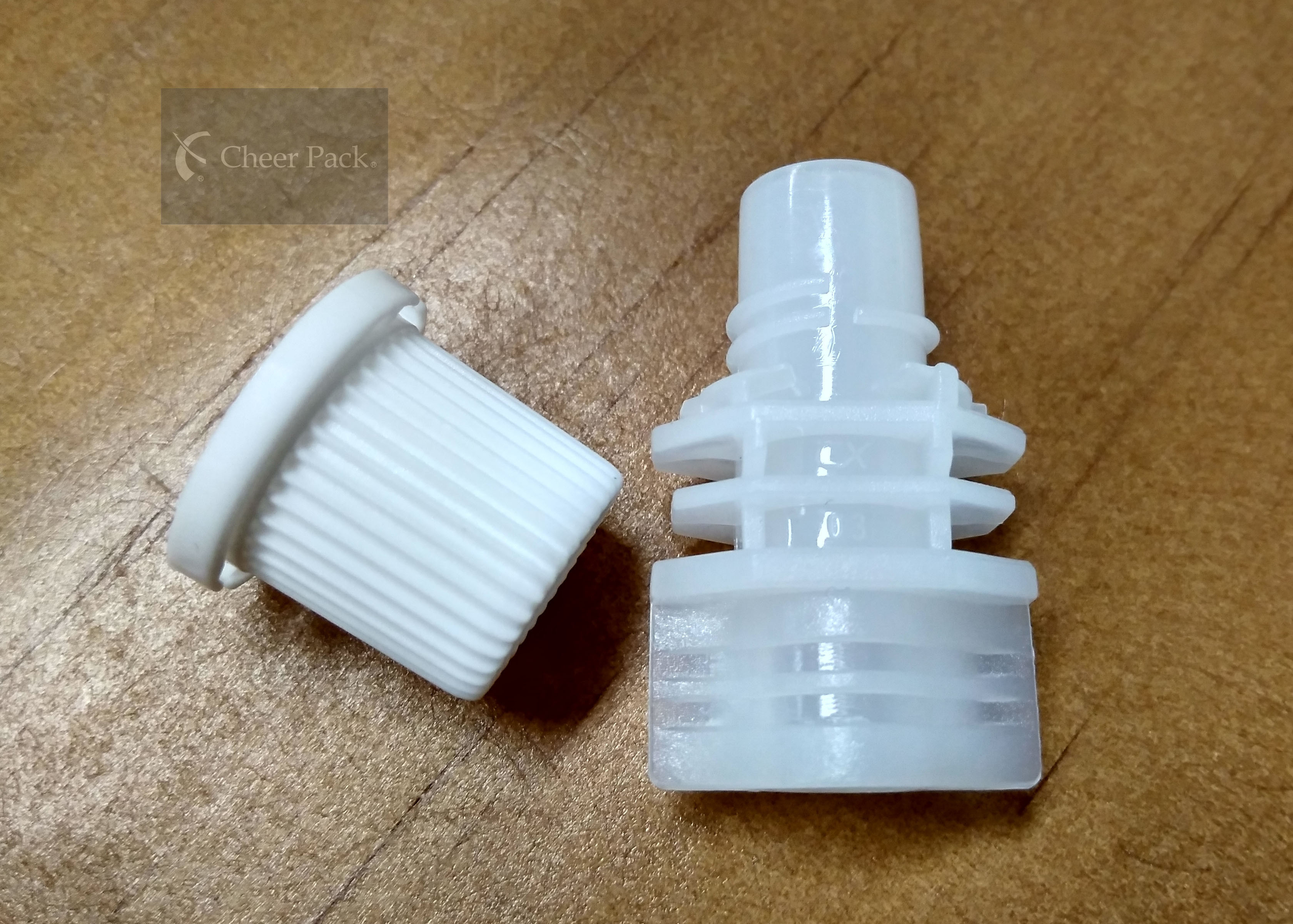 Screw Cap Doypack Spout , Flip Spout Cap For 100ml Soy Milkp Pouch