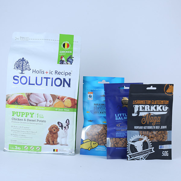 0.5kg Pet Food Packaging Bag 1000g Flat Bottom Stand Up Pouch