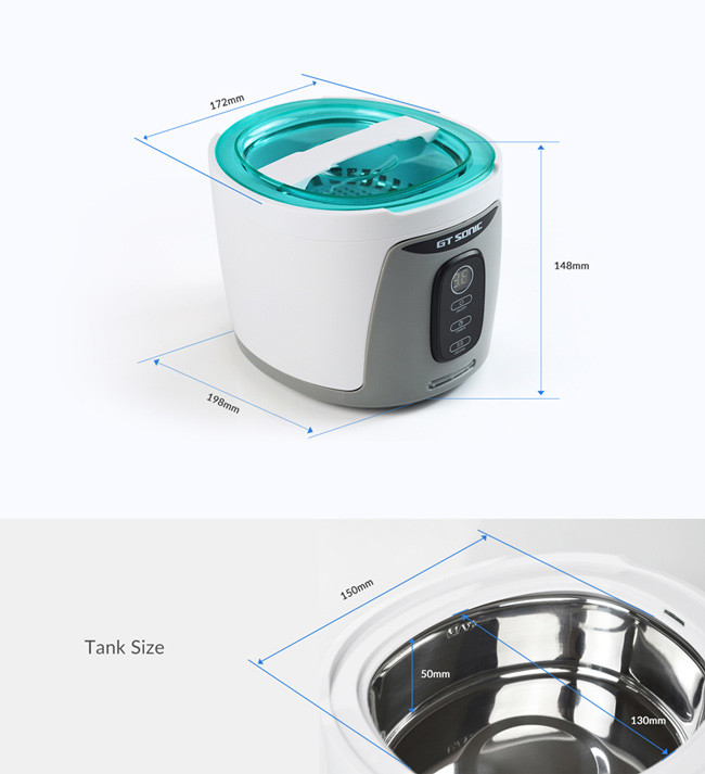 Two Models Digital Ultrasonic Cleaner 750ml , 35w 40kHz Household Cleaner For Jewelry