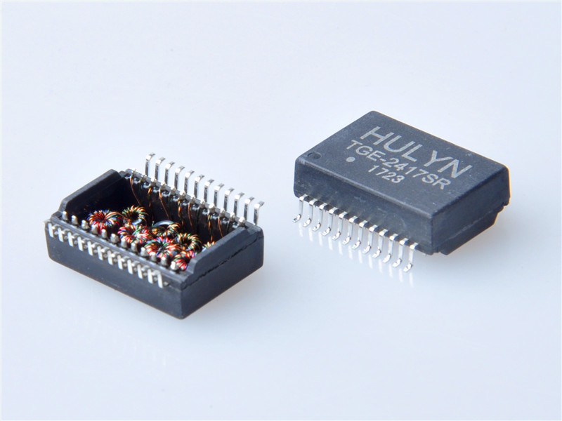 10/100 Base-T Quad port SMD LAN Magnetic Transformer,24PIN