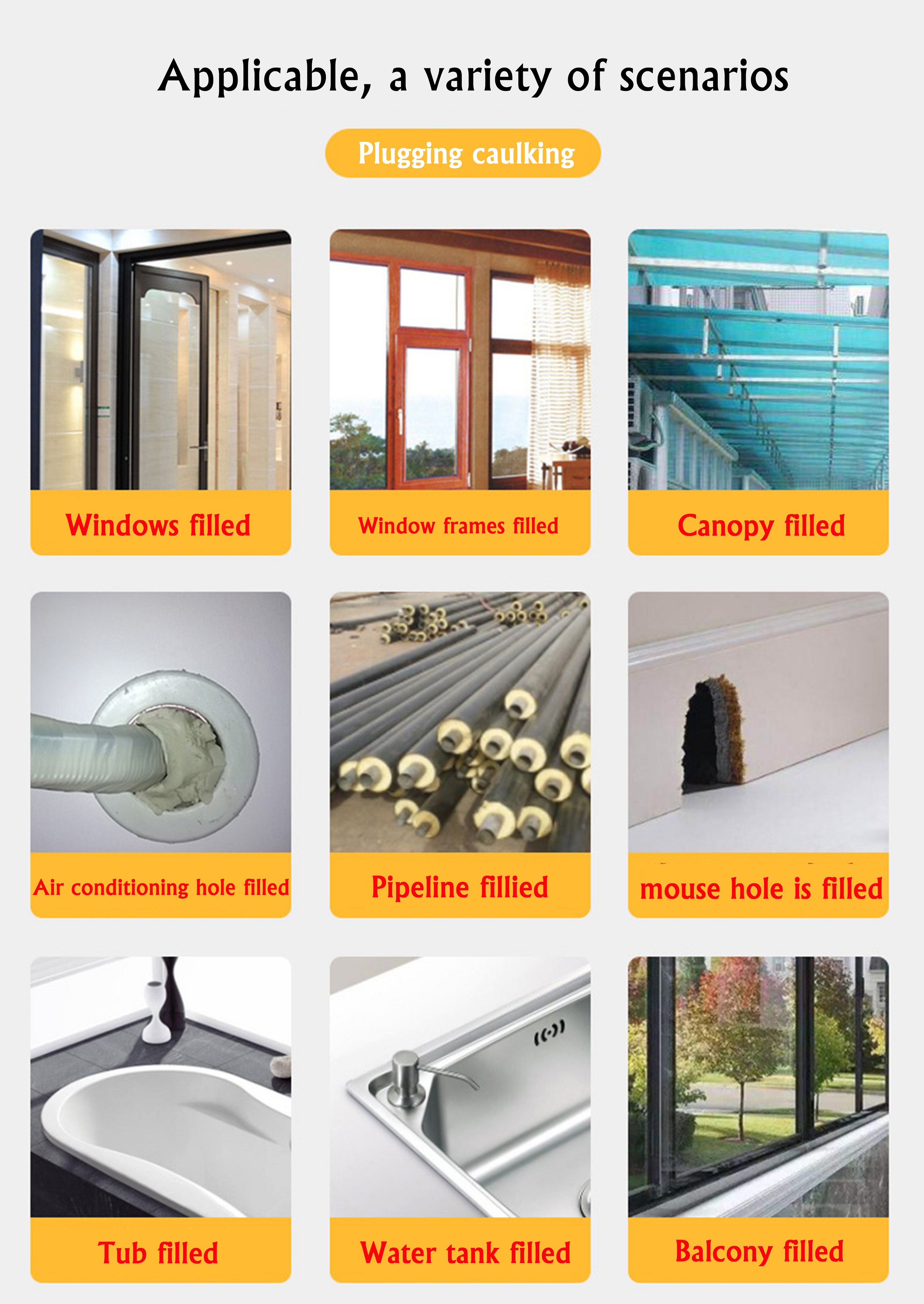 ABM Neutral & acetic / two option silicone sealant for window and door