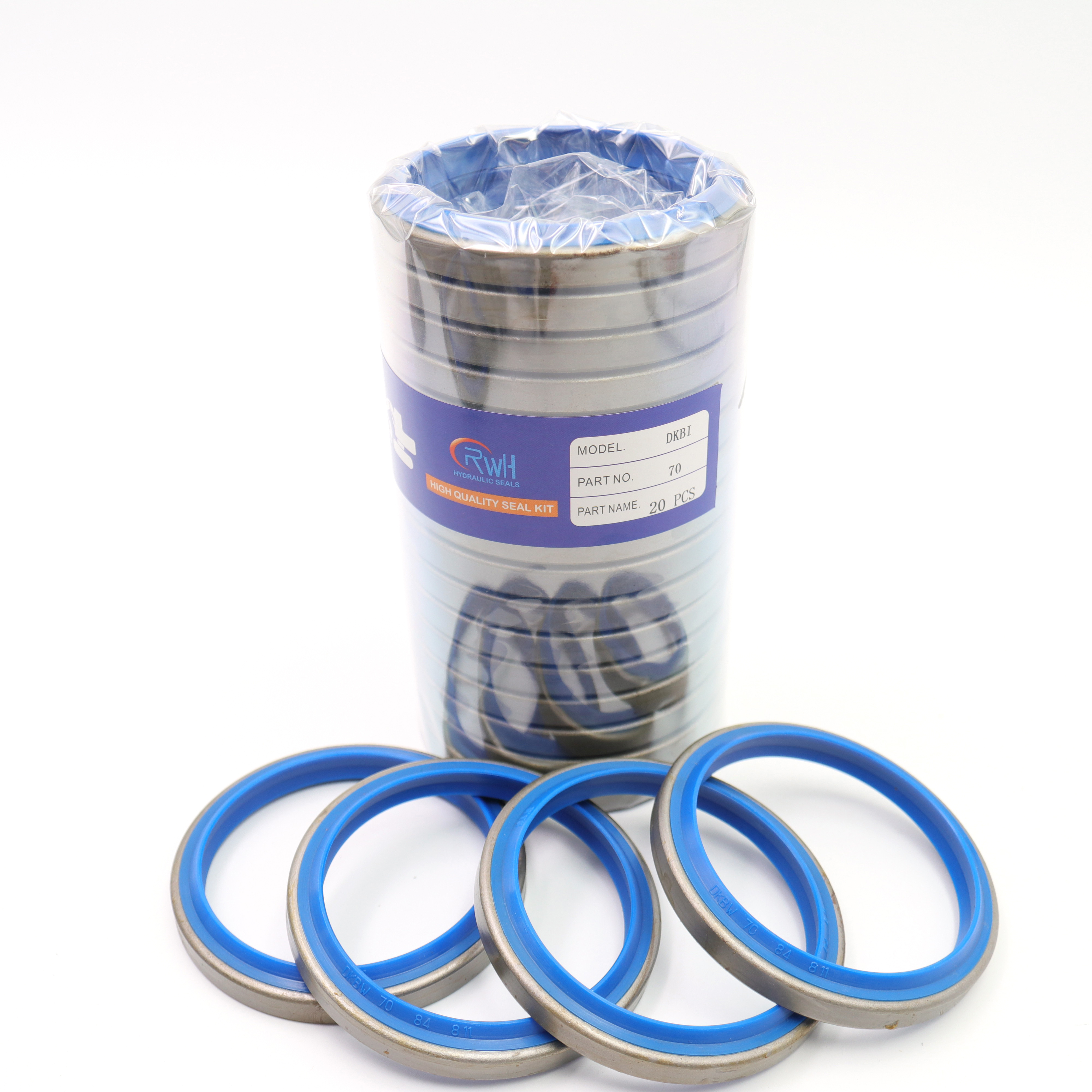 PU Iron 30Mpa Hydraulic Cylinder Wiper Seal DKBI With Blue Color