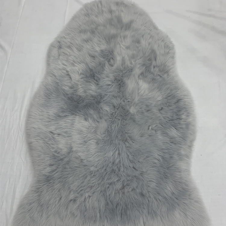Imitation Grey Sheepskin Seat Pad Shaggy Fur Round Fur Seat Cushion