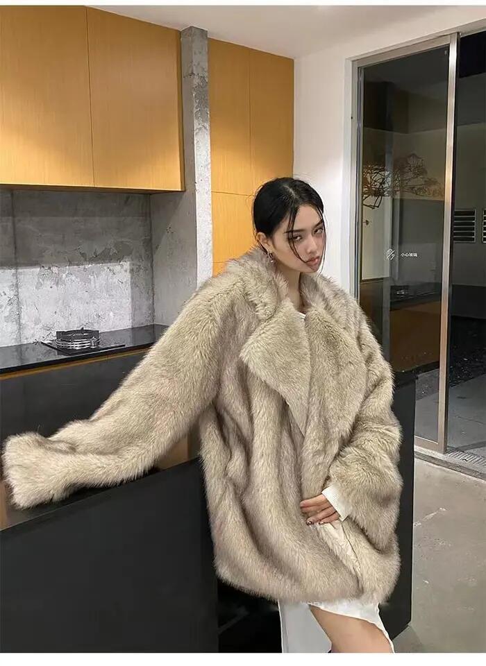 2023 Luxury Winter Fur Coat Fashion Racoon Fox Fur Coat for Women