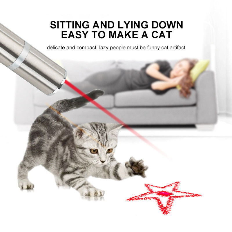 0.185wh USB Charging Cat Laser Pen Toy With Steel Tube