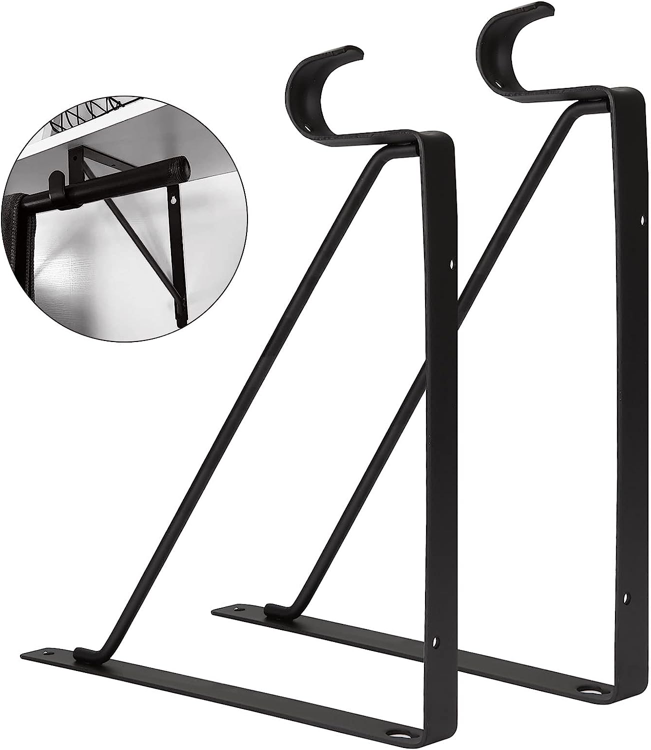 Black White Heavy Duty Closet Shelf Rod Brackets Sample Offered Wall Mounted Shelves