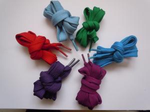 China Custom printed rainbow design Nylon / polyester shoe lace , running shoe laces on sale