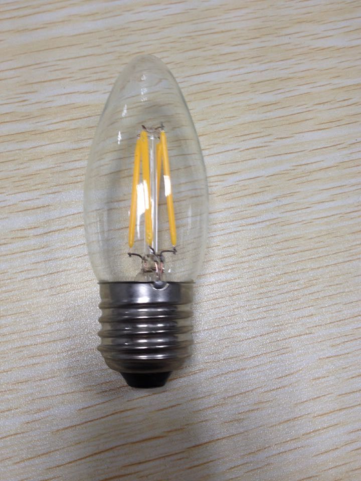 CE ETL DIMMABLE LED CANDLE C35 bulb E26/E27 socket filament led light 2100K CIR90