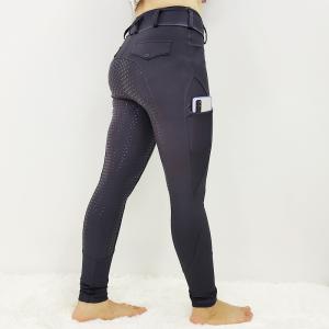 Quality Grey Equestrian Horse Riding Pants Leggings Full Seat Silicone for sale