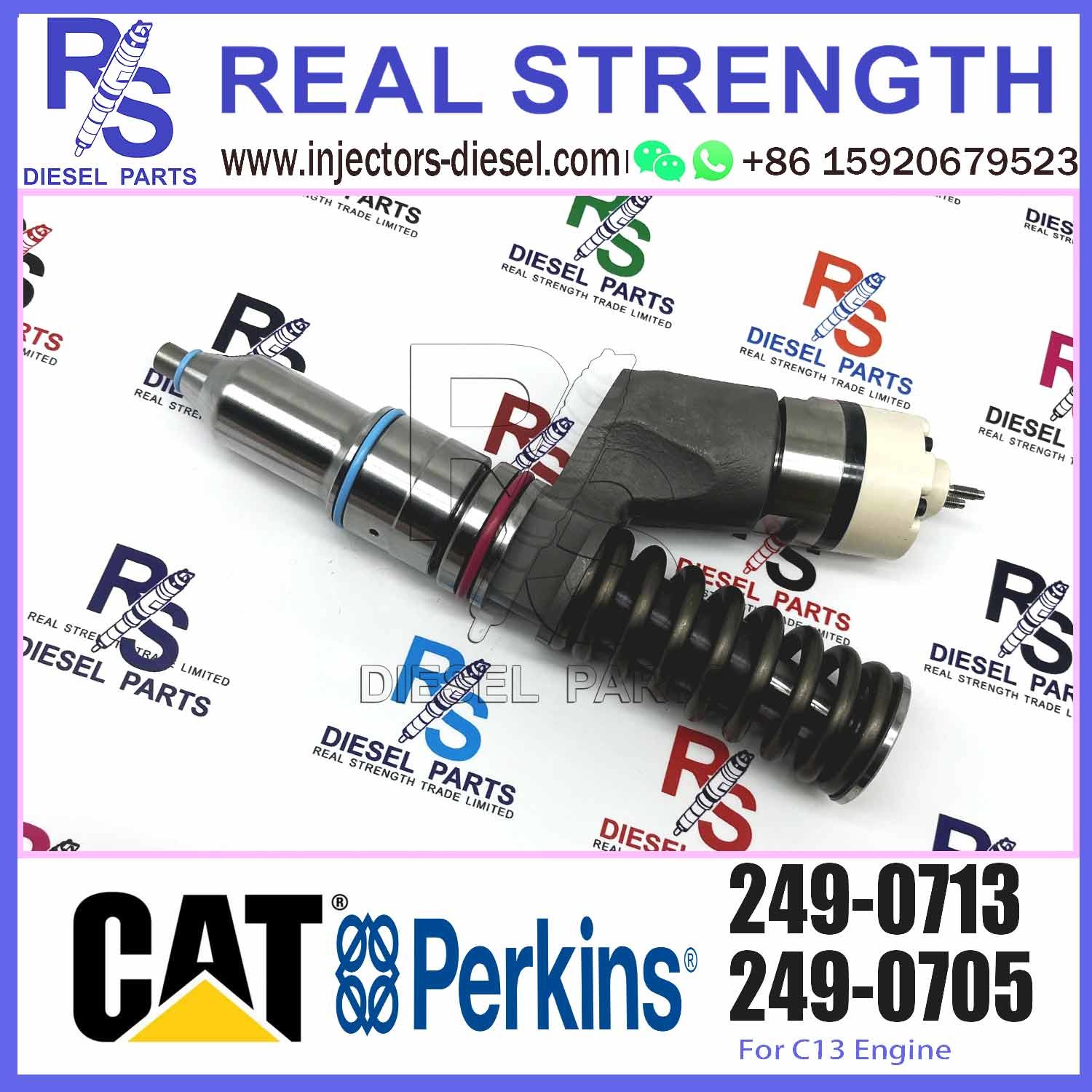 C11 C13 Diesel Engine Parts Fuel Injector 2490713 249-0713 For 345C 345D Excavator