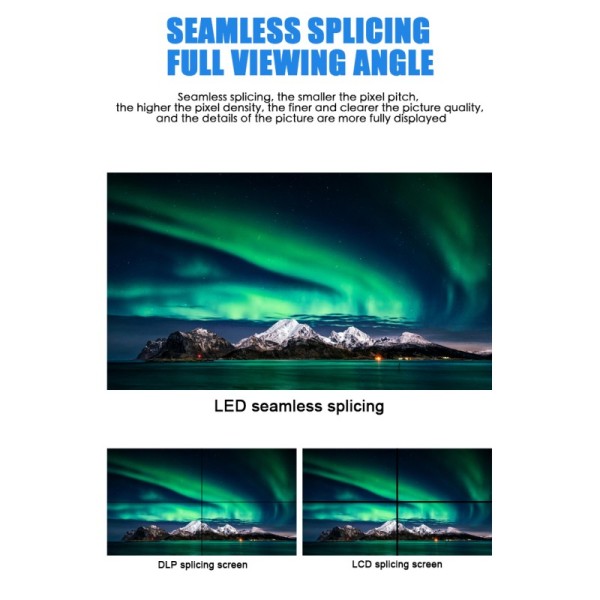 P2.5 Indoor LED display screen, SMD fixed, small pitch high-definition high brightness high refresh display screen, wide color gamut high contrast