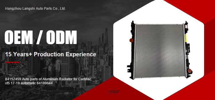 Aluminum Radiator and Plastic Water Tank for Cadillac XT5 17-19 AT Car Cooling System