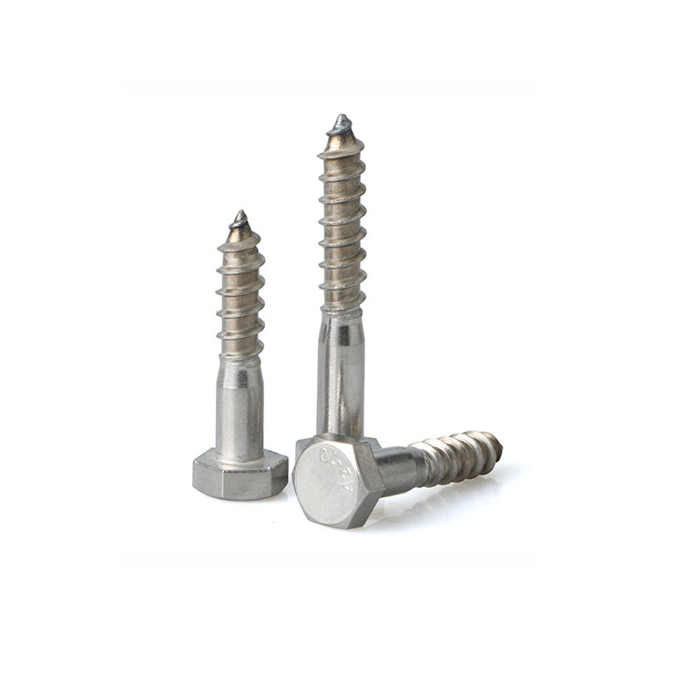 DIN 571 Hexagon Head Wood Screws 316L Stainless Steel Coach Screws