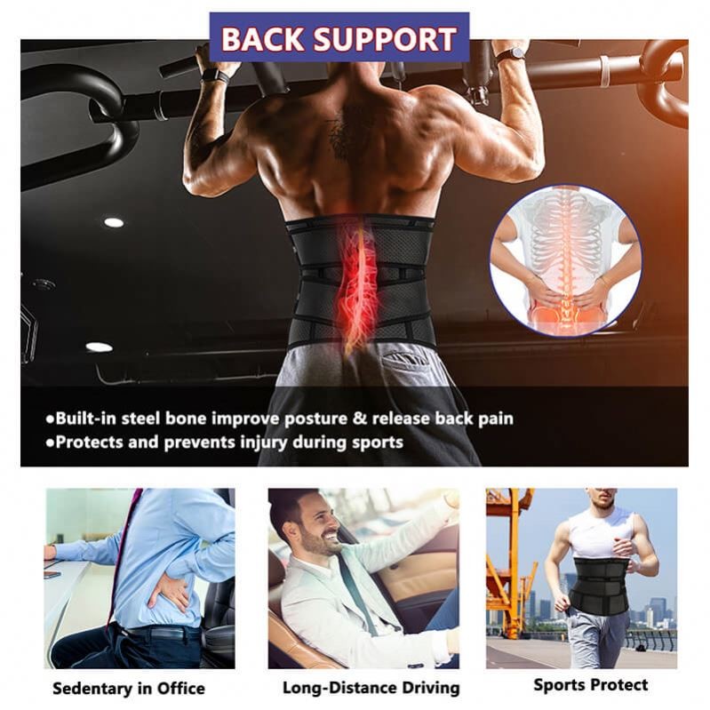 Triple Compression Men Neoprene Slimming Belt OEM ODM Support