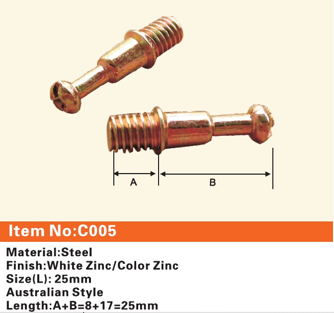 C005 Furniture connecting fittings:Steel bolt