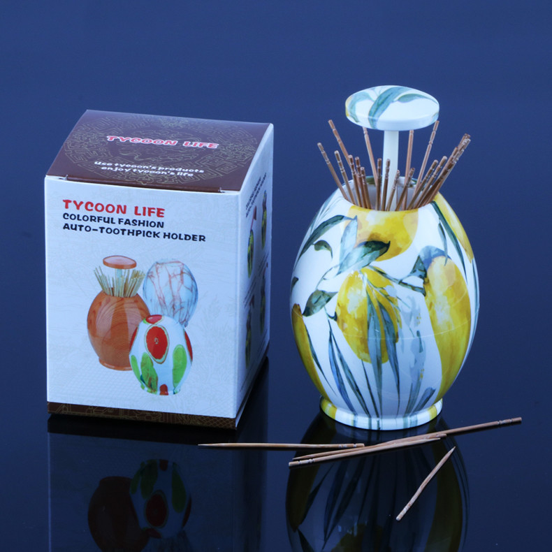 Simple Fashion Fruit Pattern Plastic Toothpick Holder