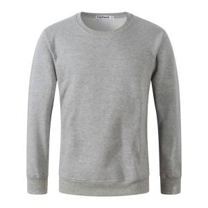 China Custom Men'S 100% Cotton Hoodie Embroidered Crew Neck Sweatshirt on sale