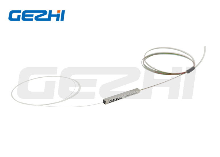 1x4 Bare Fiber Optic PLC Splitter Steel Tube Optical PLC Splitter No Connector
