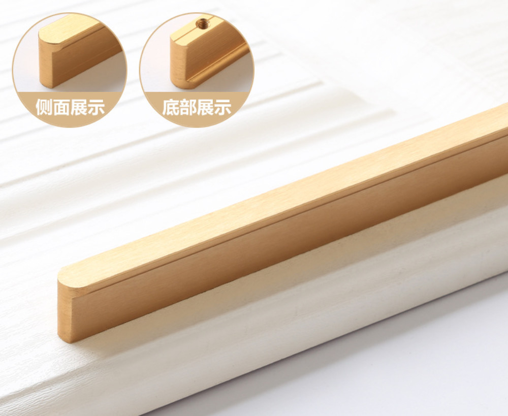 Round Head Aluminum Wardrobe Handle 100mm 200mm Customized Length L Shape