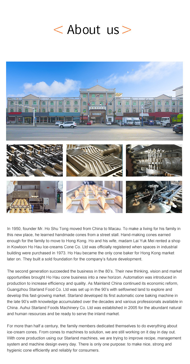 Gas Heated Fully Automatic Stainless Steel Sugar Cone Machine