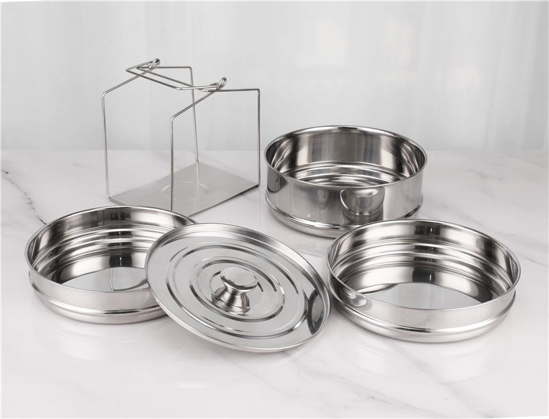 20cm 3 Layer Stainless Steel Steamer Basket Dumpling Vegetable Steamer Pot