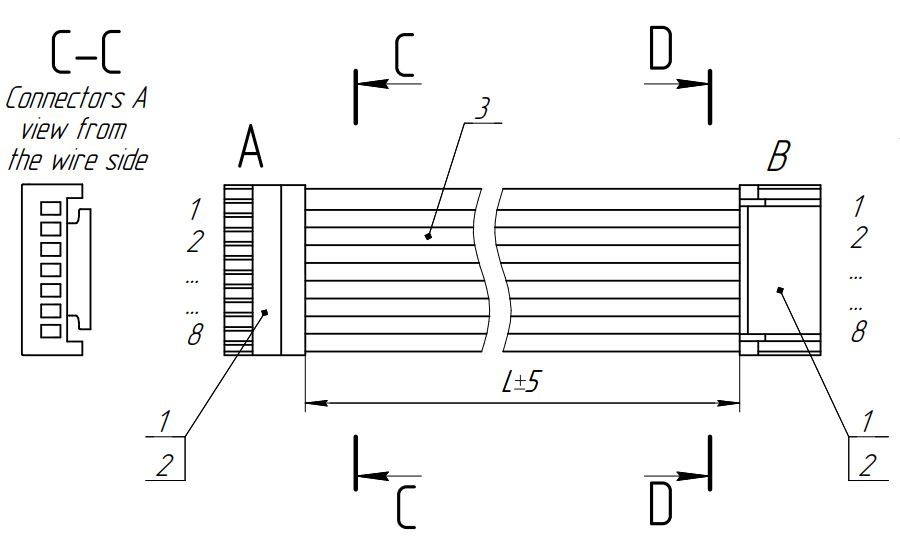 Pin Connector Plug Terminal Wire Custom Cable Length wholesale wire harness Made in China Manufacturer