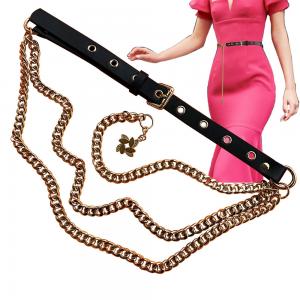 China Nickle Free Womens Trendy Belts Multilayer 42 Inches Length on sale