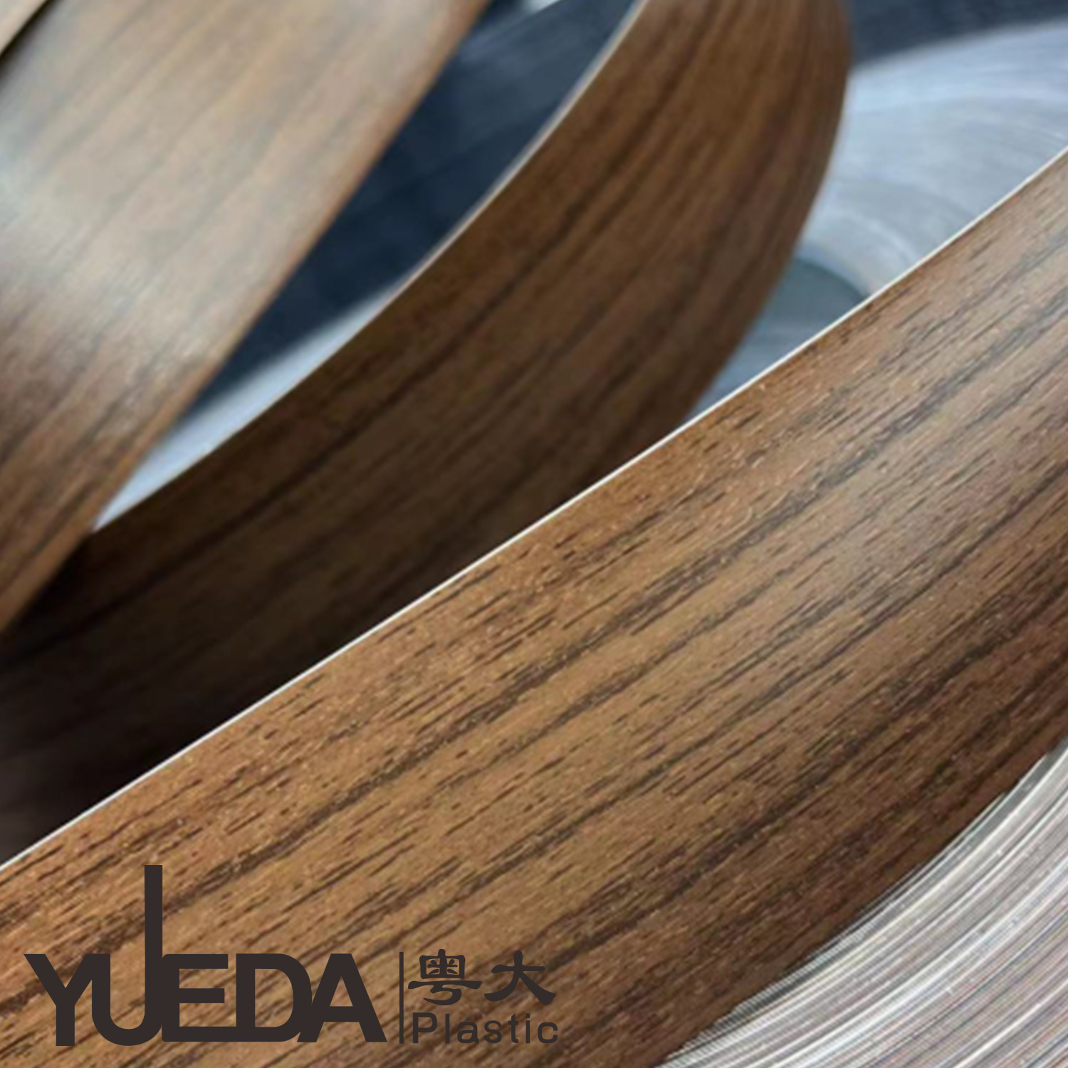 brown wide-edge edge banding strips with wood grain patterns that simulate the texture and color of wood-M5782