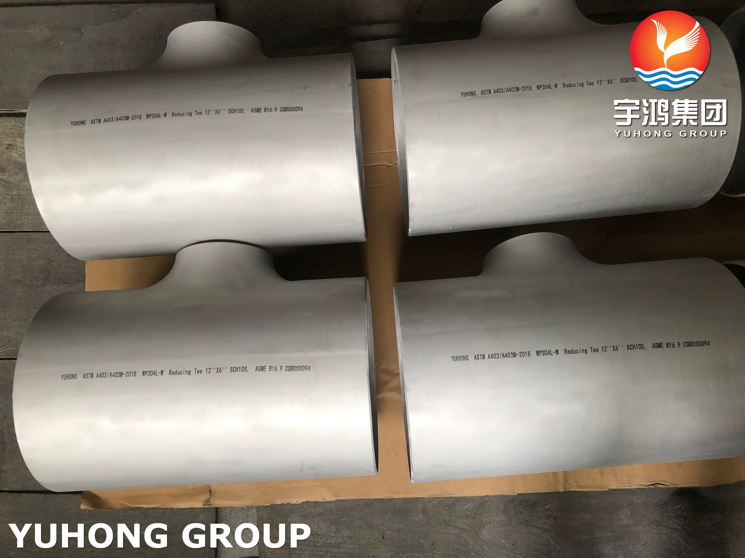 ASTM A403 / A403M - 2018 WP304L - W Reducing Tee 12" X 6" SCH10S ASME B16.9