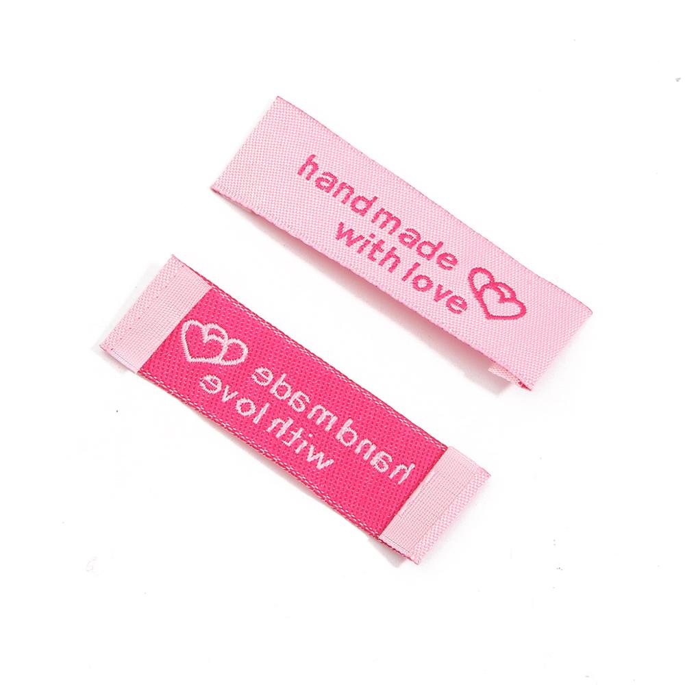Tagless Clothing Label for Clothes accessories Garment Size Woven Folded Label