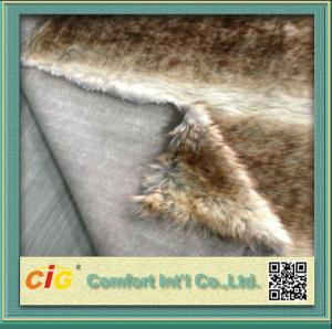 China Artificial Long Pile Faux Fur Fabric Auto Seat Cover Fabric , Automotive Upholstery Cloth on sale
