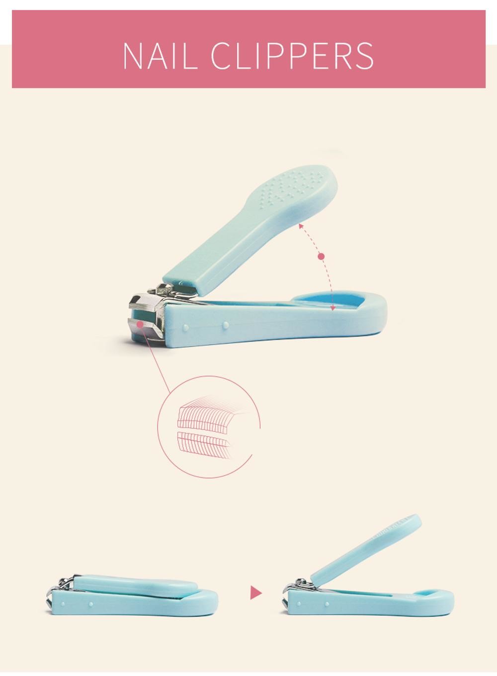 BY18ZJT04 Baby Clipper Set Scissors Clippers Tweezers File Nail Care Suits