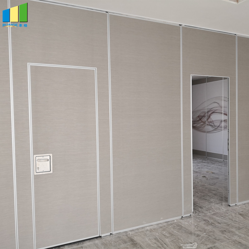 Movable Partition System Acoustic Sliding Walls With Door For Convention Hall