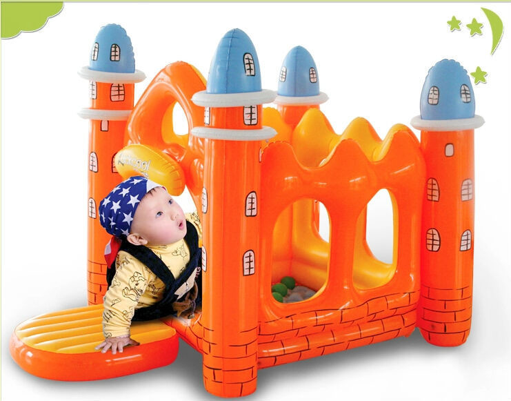 Luckcool Inflatables Bouncer Castle,Trampoline Bouncy Toy,Inflatable House with Balls