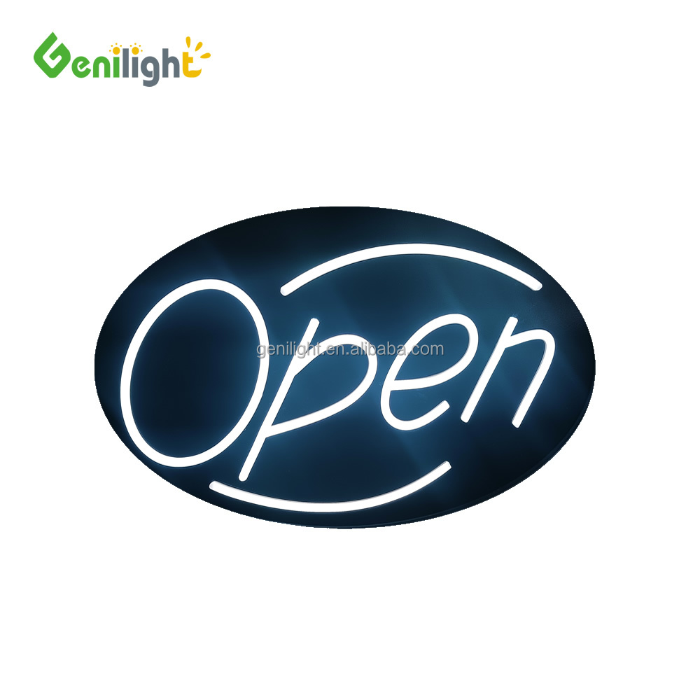 Colorful Genilight Open Sign Neon LED Business Animated Motion Advertising Displays Panel 56*33cm