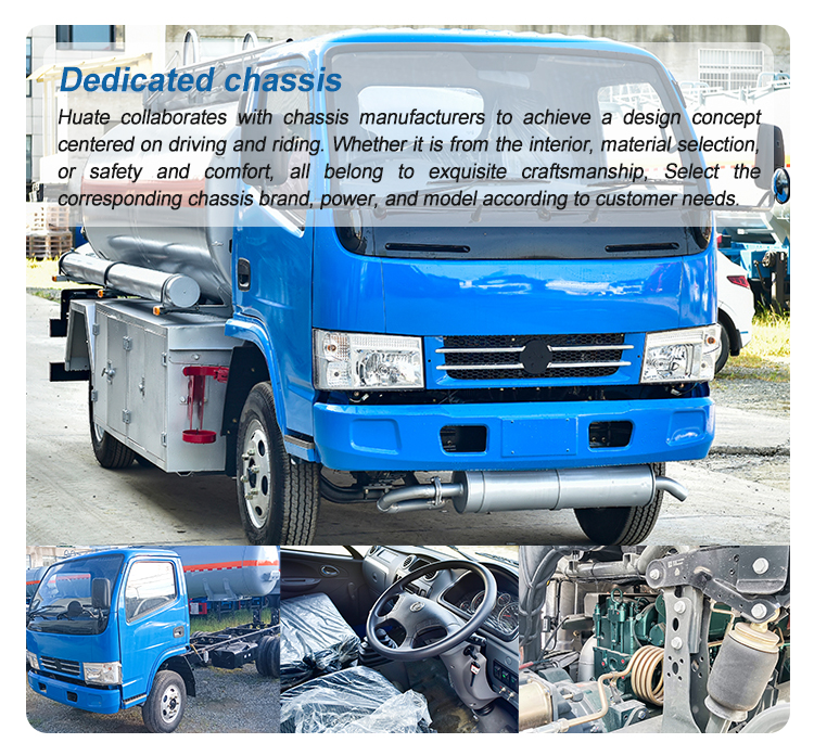 Right Drive Heavy Duty Carbon Steel Tank Truck 4x2 Oil Refuelling Truck 1-10T Capacity